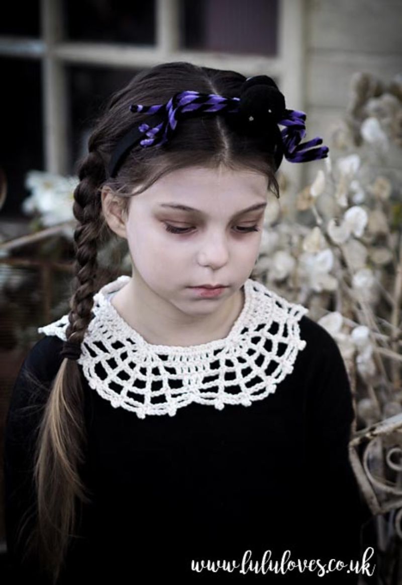 Crochet Halloween Web Collar 