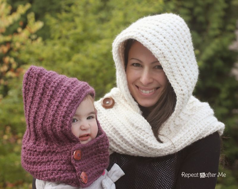 Hooded Crochet Cowl