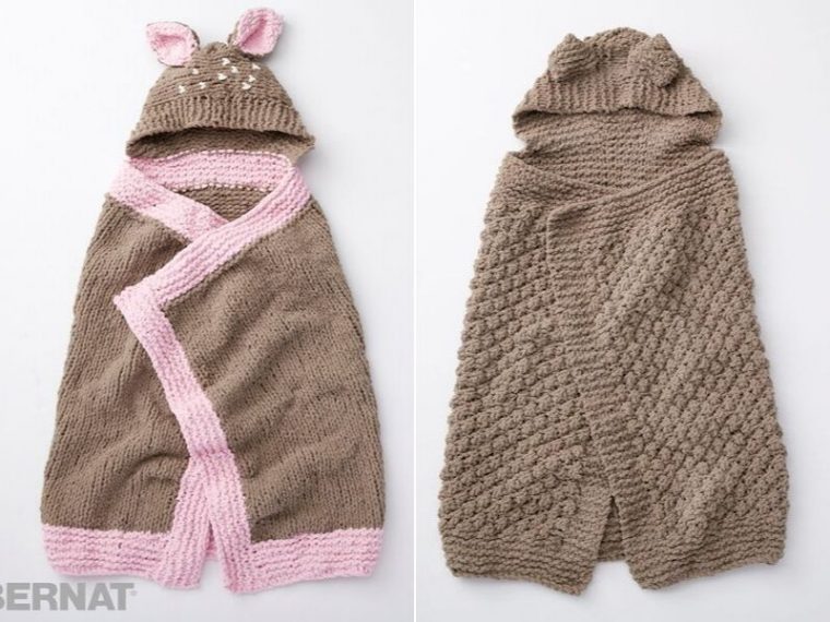 Knitted Hooded Blankets Free Patterns