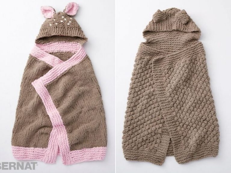Knitted Hooded Blankets Free Patterns