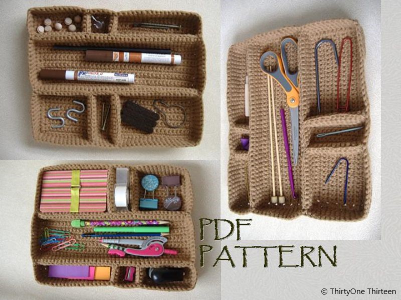 Crochet Tray Organizer
