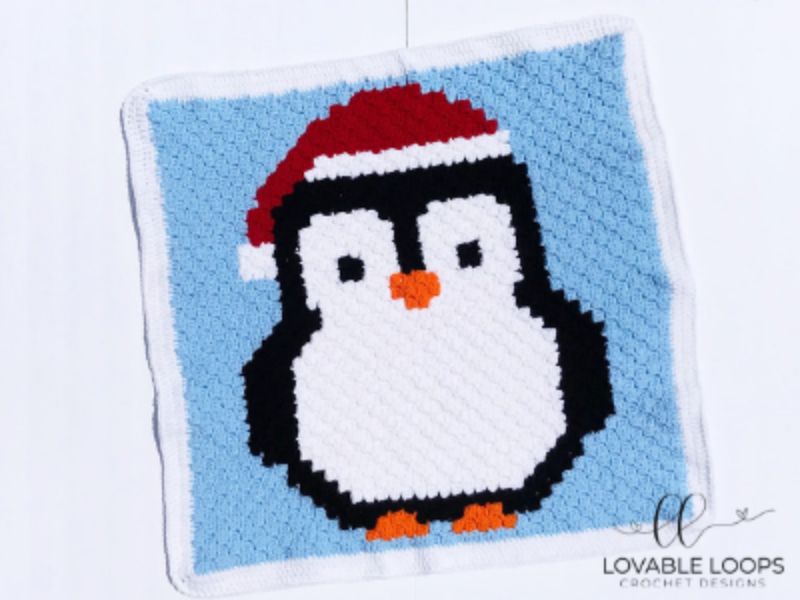 Penguin Christmas Blanket