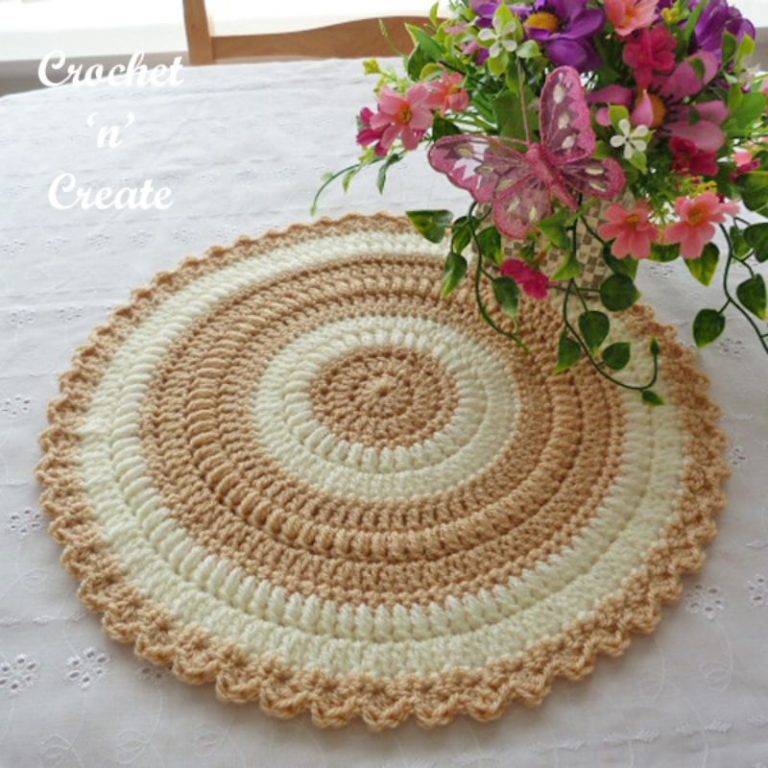 10+ Round Crochet Placemat Free Patterns