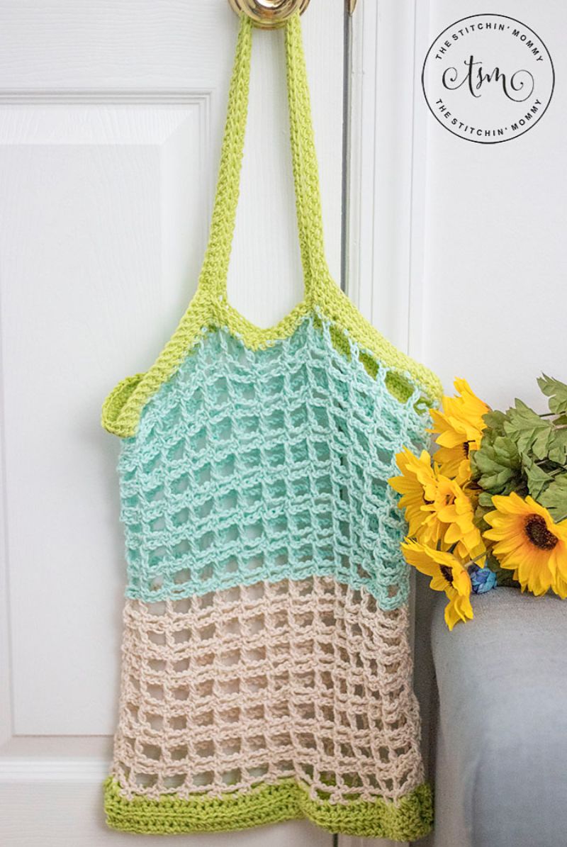 Easy Crochet Mesh Bag Free Pattern - Daily Crochet