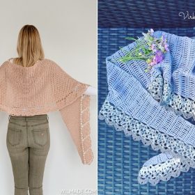 Shawls with Stunning Edging with Free Crochet Patterns