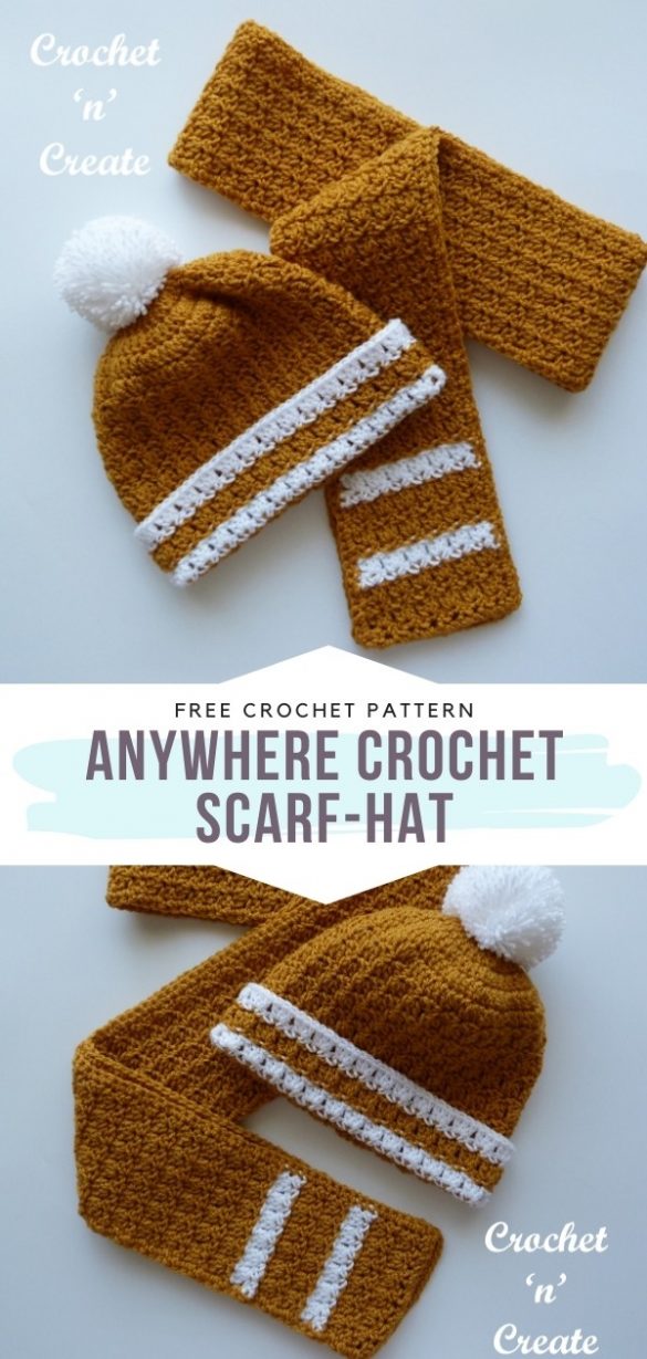 10+ Crochet Hat & Scarf Combination Patterns Ideas