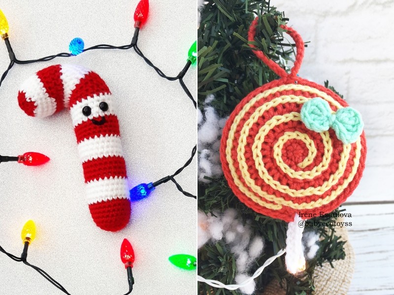 PomPom Christmas Decorations Crochet pattern by Just Lillibit Toys