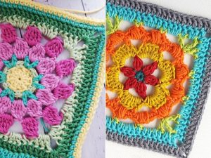 Burst of Color Squares - Free Crochet Patterns