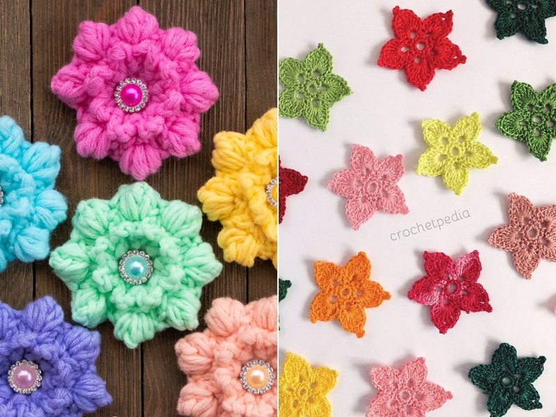 Lovely Crochet Flowers Free Patterns