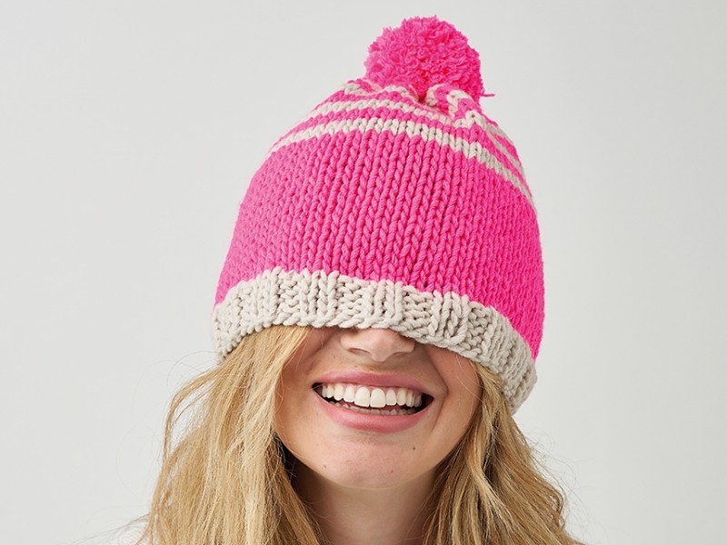 Great Color Block Knitted Hats Free Patterns