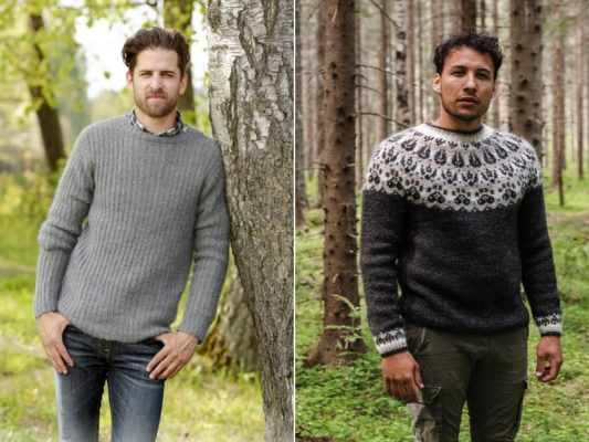 Fall Forest Men's Jumpers - Free Knitting Patterns