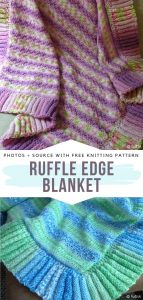 Ruffles Baby Blankets - Free Knitting Patterns