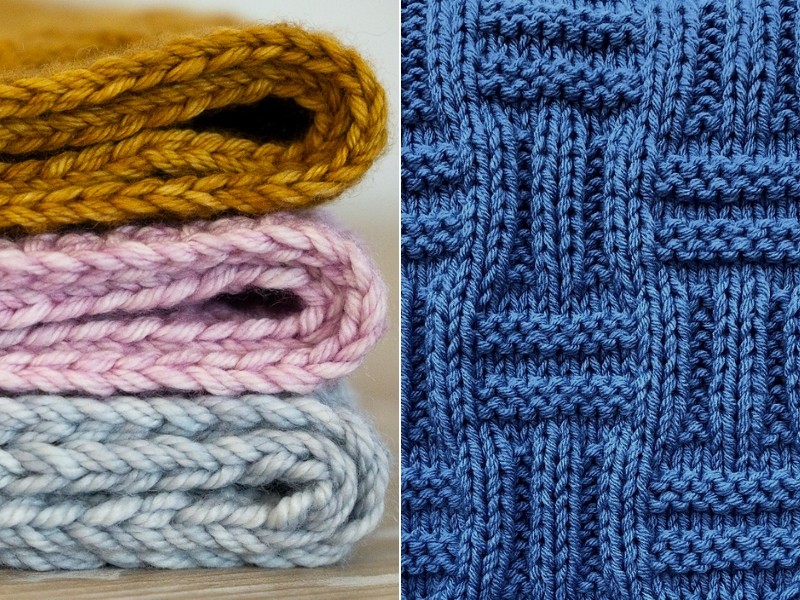 Snuggly Textured Blankets Free Knitting Patterns
