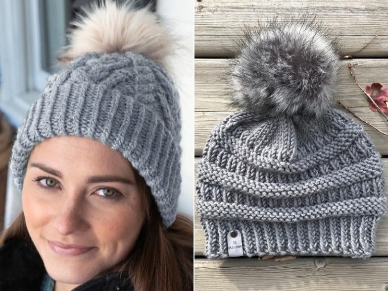 Shades of Gray Beanies Free Knitting Patterns