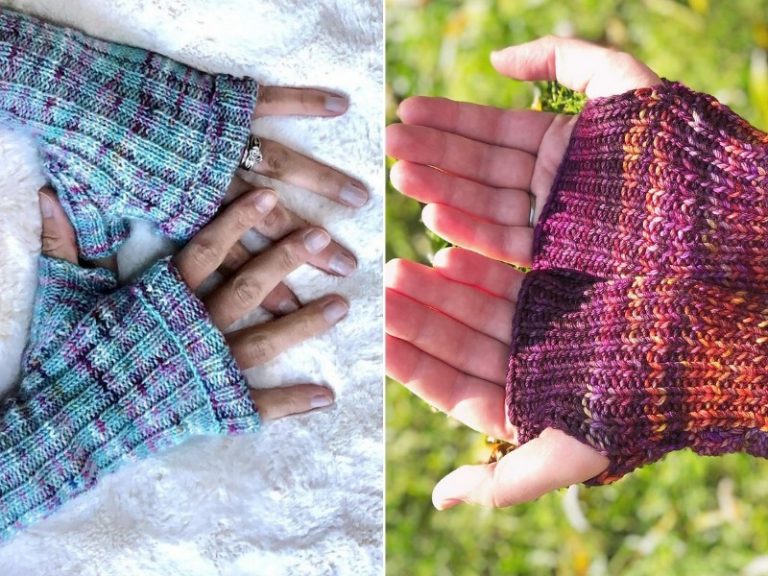 Two Seasons Fingerless Mitts Free Knitting Patterns