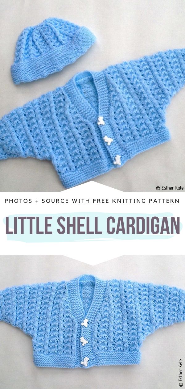 Baby Shell Stitch Cardigan 