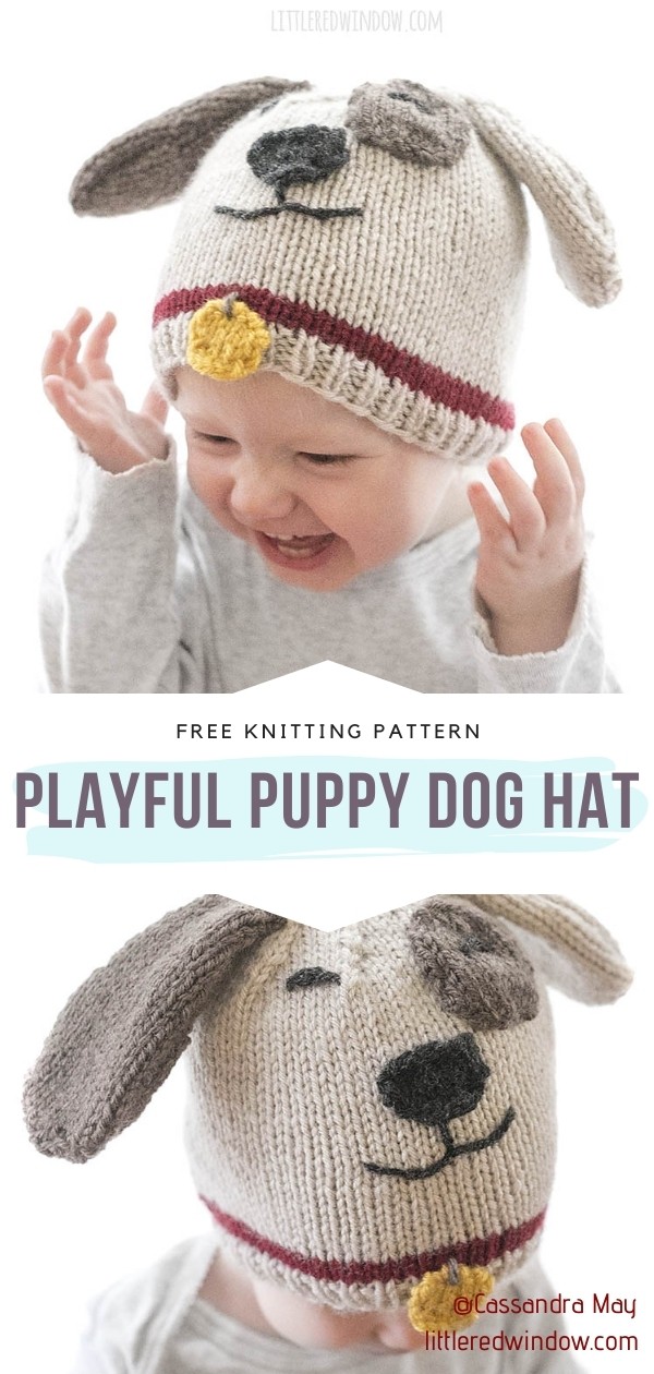 Pom Pom Pet Hats Knitting Pattern - Little Red Window