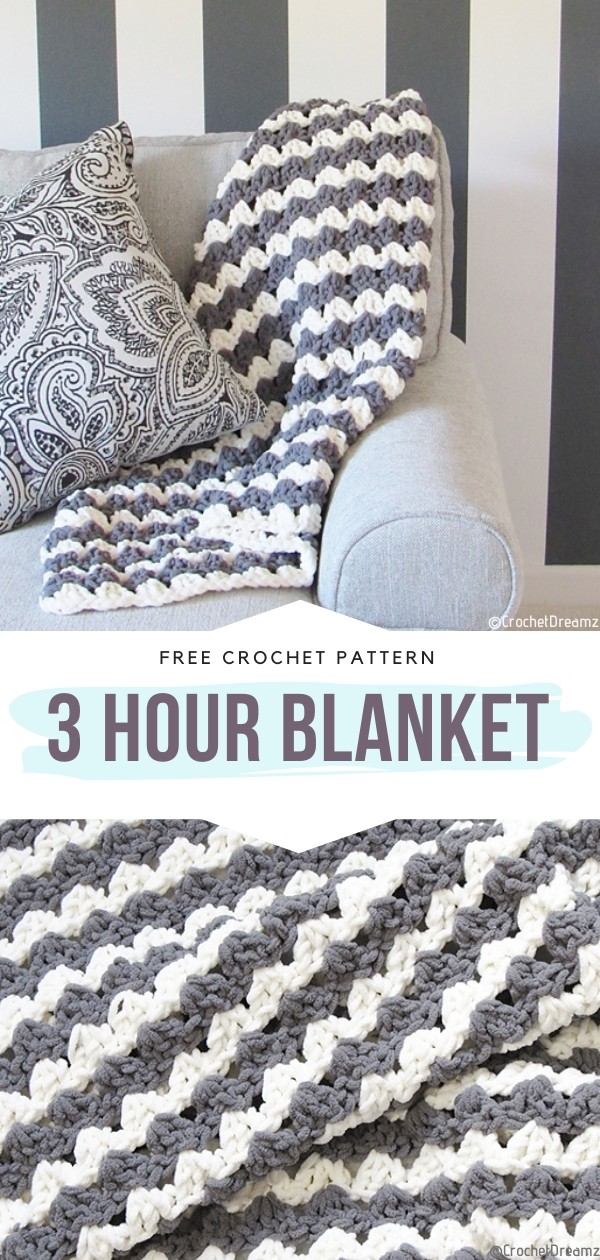 Stripy Crochet Blanket