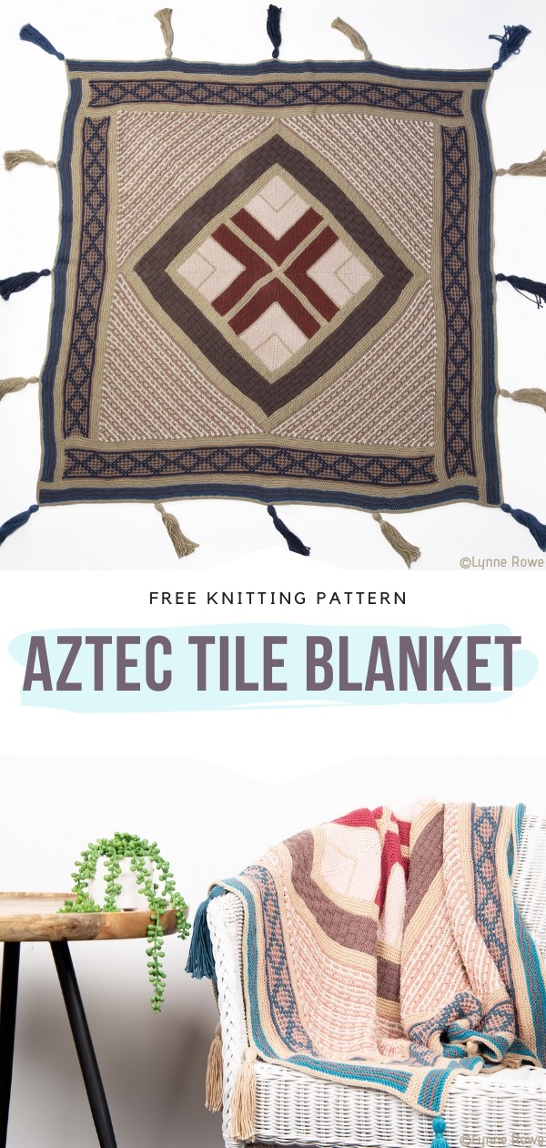 Aztec Tile Crochet Blanket
