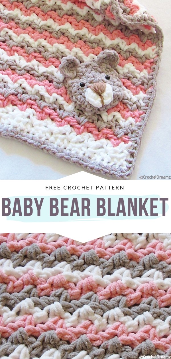 Baby Bear Blanket Free Crochet Pattern
