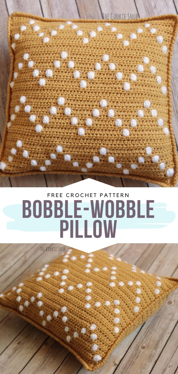Bobble Stitch Crochet Pillow