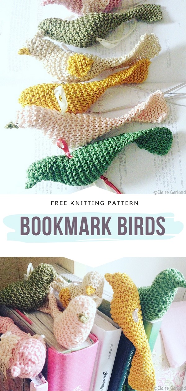 Knit Bookmark Birds