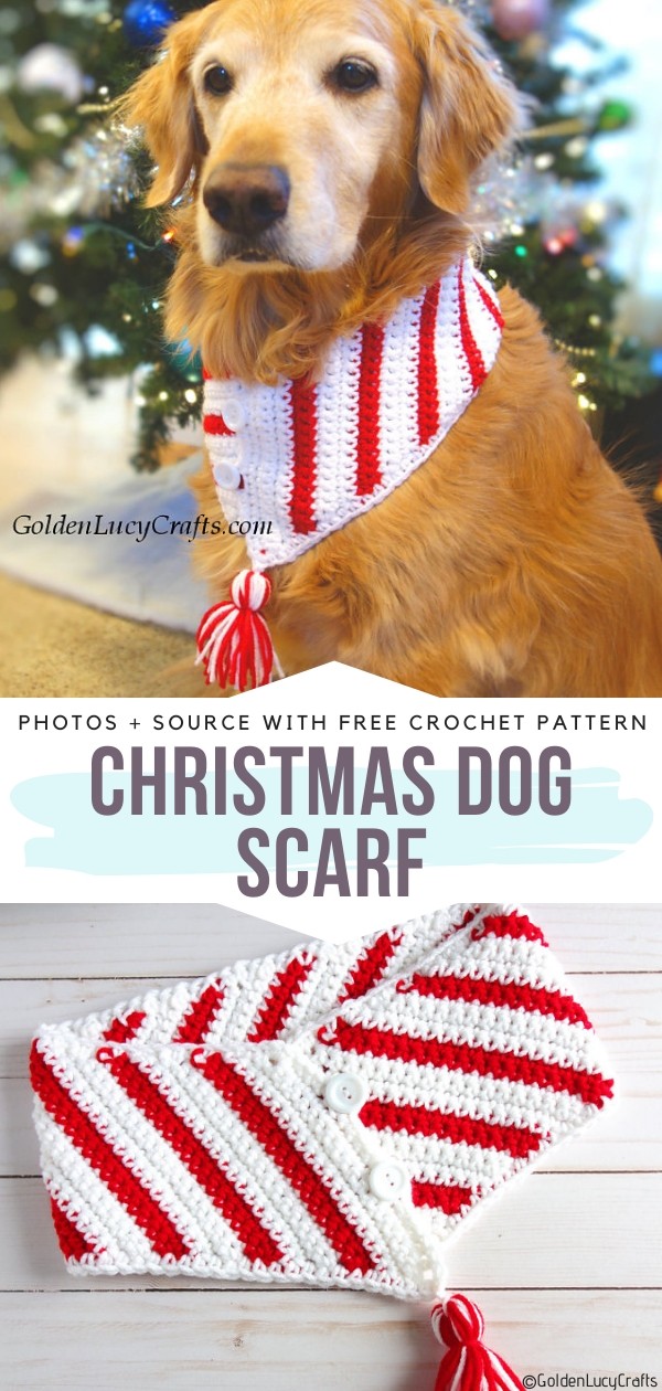 Festive Dog Scarves and Bandanas Free Crochet Patterns