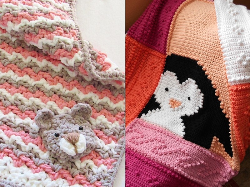 Cute Animals Blankets Free Crochet Patterns