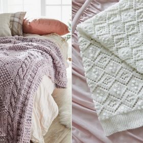 Dreamy Textured Blankets Free Knitting Patterns