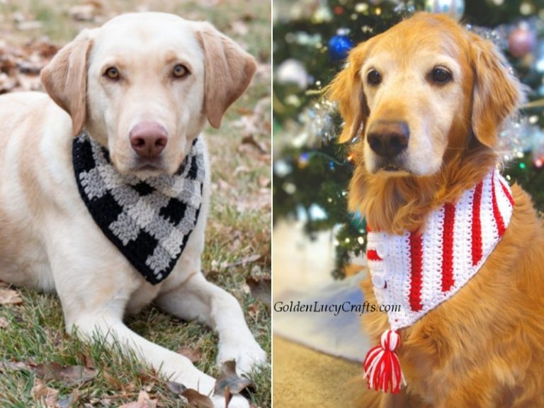 Festive Dog Scarves Free Crochet Patterns