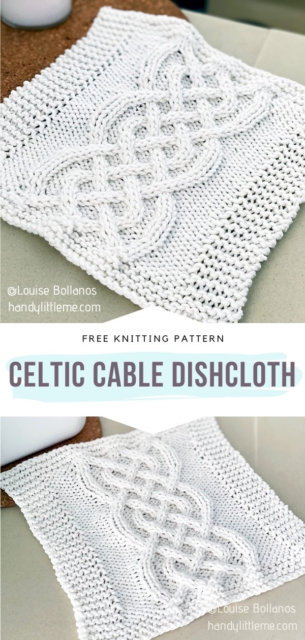 Knit Cable Dishcloths