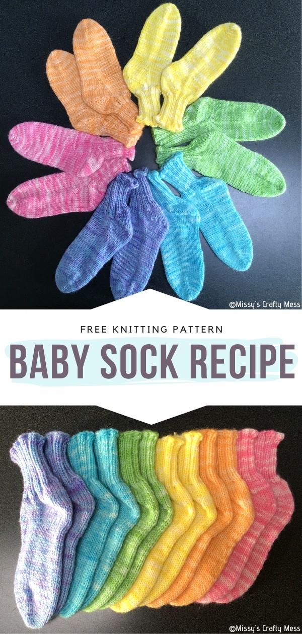 Baby Sock Recipe Free Knitting Pattern