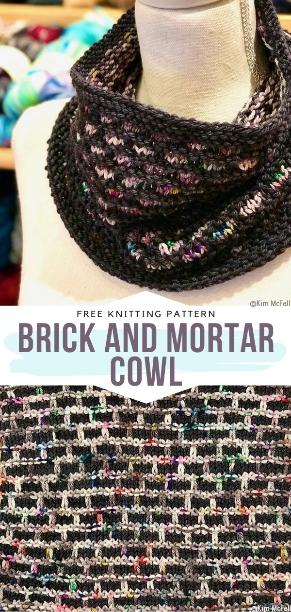Brick and Mortar Cowl Free Knitting Pattern