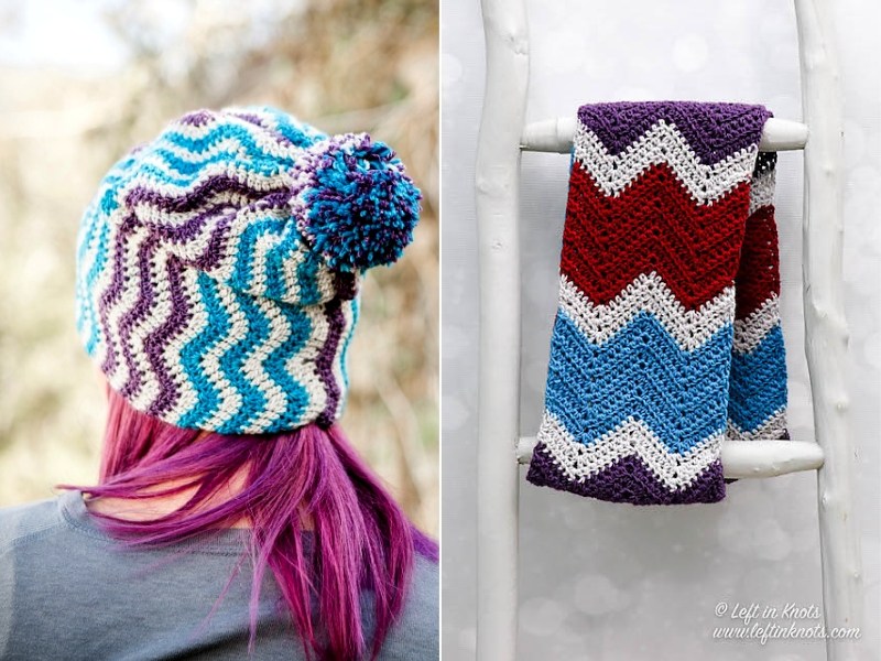 Chevron Winter Accessories Free Crochet Patterns