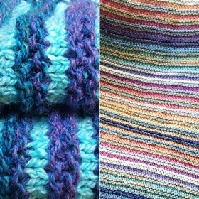 Multicolor Stripes Blankets Free Knitting Patterns
