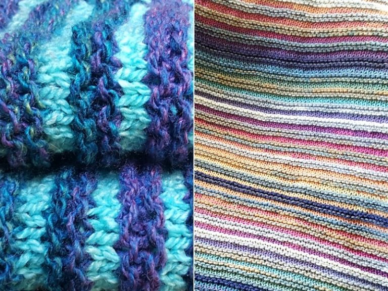 Multicolor Stripes Blankets Free Knitting Patterns