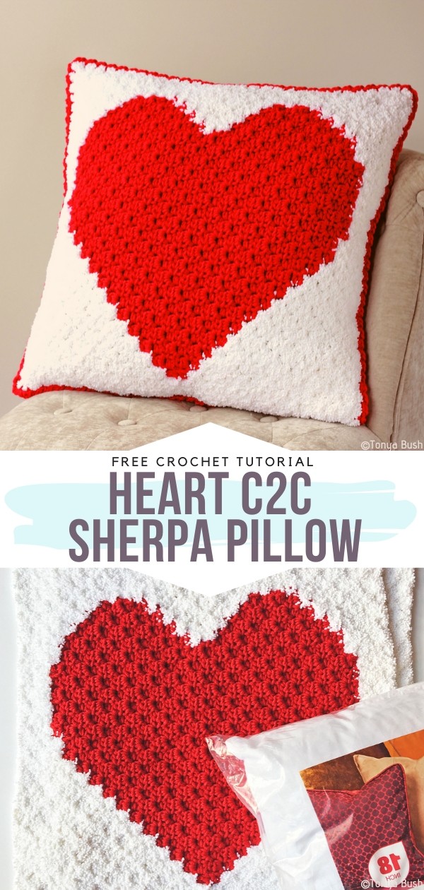 Heart C2C Pillow