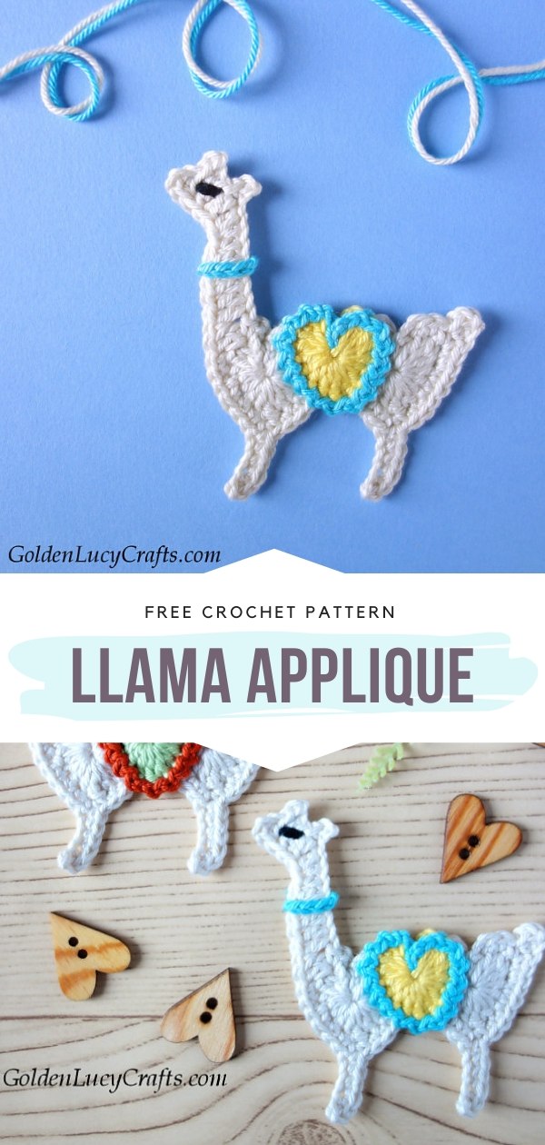Llama Crochet Applique