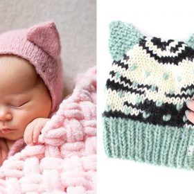 Meow Baby Hats Free Knitting Patterns