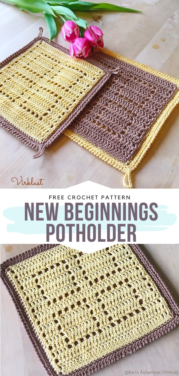 New Beginnings potholder Free Crochet Pattern