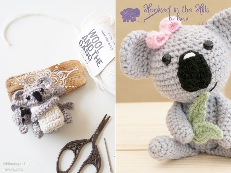 Mini Koala Amigurumi Bears with Free Crochet Patterns