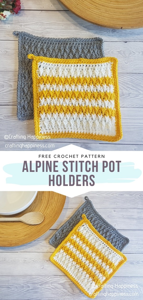 Alpine Stitch Potholders