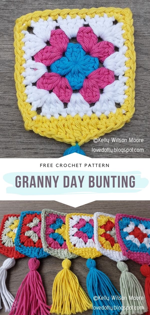Crochet Granny Square Bunting