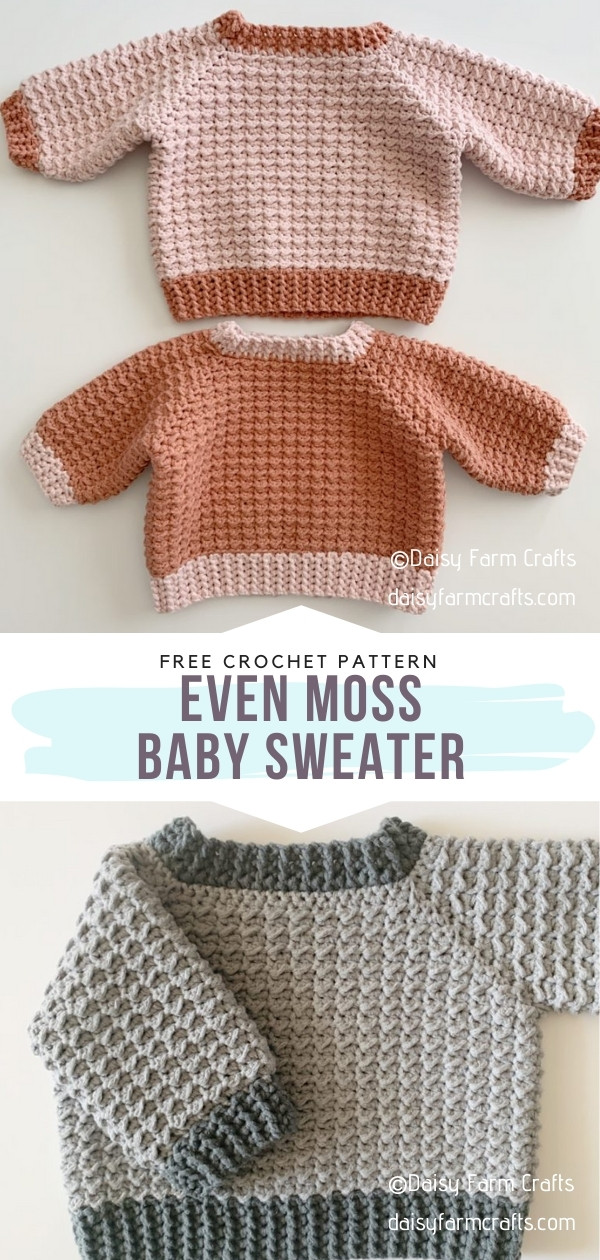Moss Stitch Baby sweater
