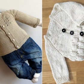 Beige Baby Cardis Free Knitting Patterns (1)