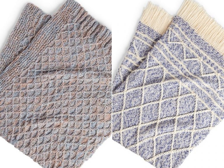 Modern Diamond Blankets Free Knitting Patterns