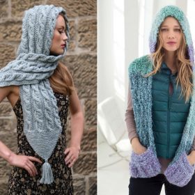 Fab Hooded Scarves Free Knitting Patterns