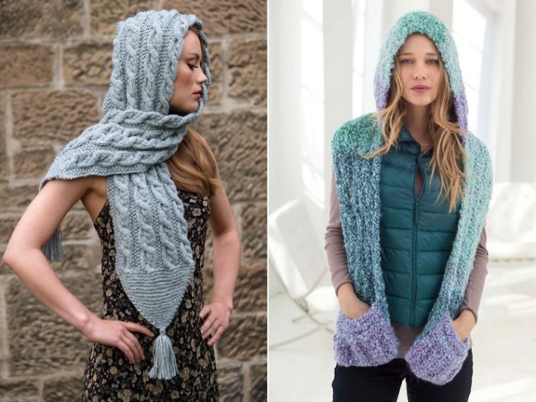 Fabulous Hooded Scarves with Free Knitting Patterns
