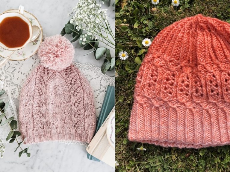 Subtle Lacy Hats – Free Knitting Patterns