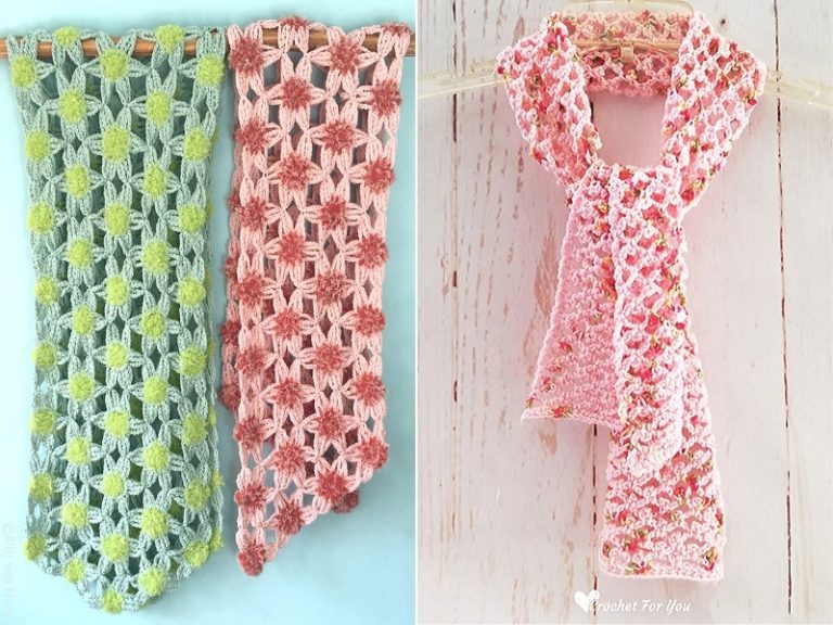Spring Flowers Shawls Free Crochet Patterns